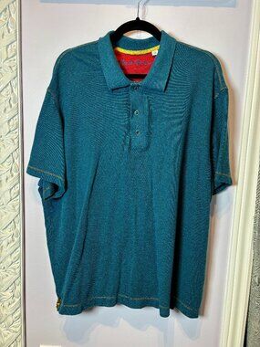 Robert Graham Teal Polo Shirt Size 3XL